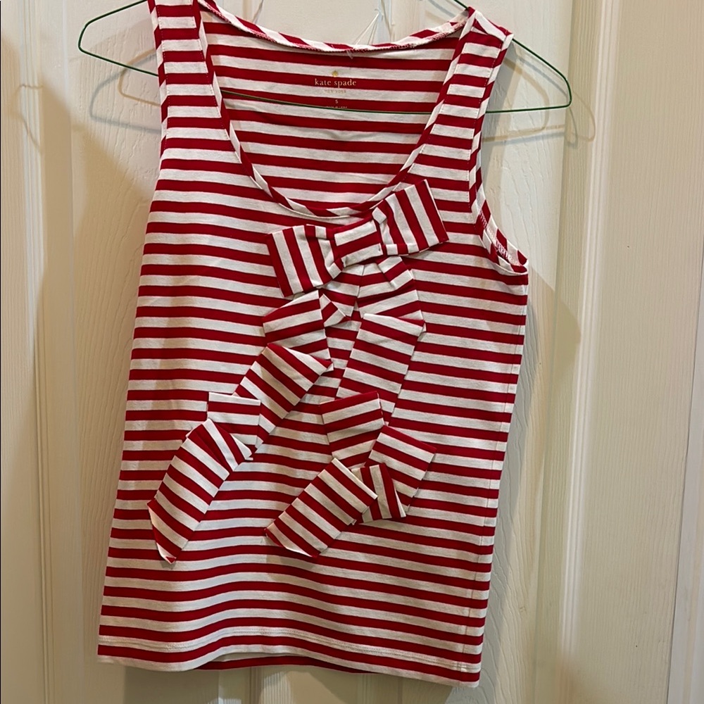 Kate Spade Red and White Striped Women's Top